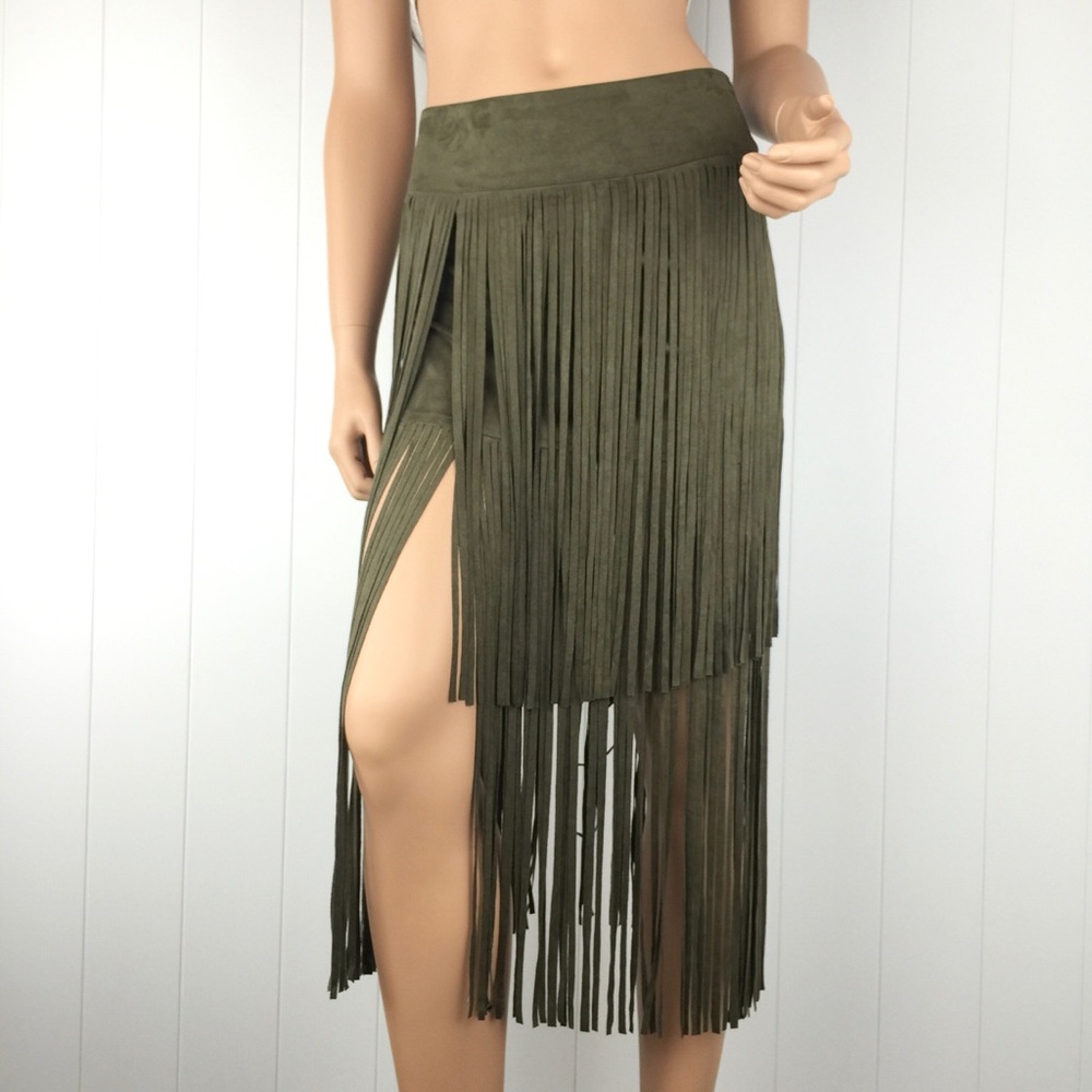 Hot & Delicious Fringe Skirt Size S